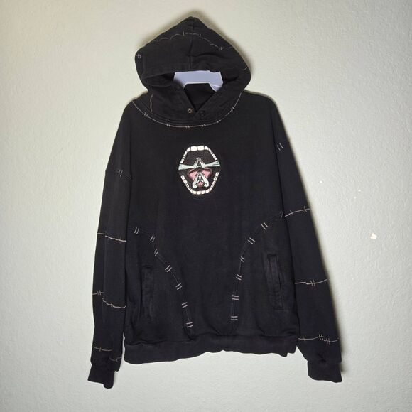 Rare Hashira Studios Jujutsu Kaisen Mahito Black Graphic Hoodie Mens sz L - Picture 1 of 14